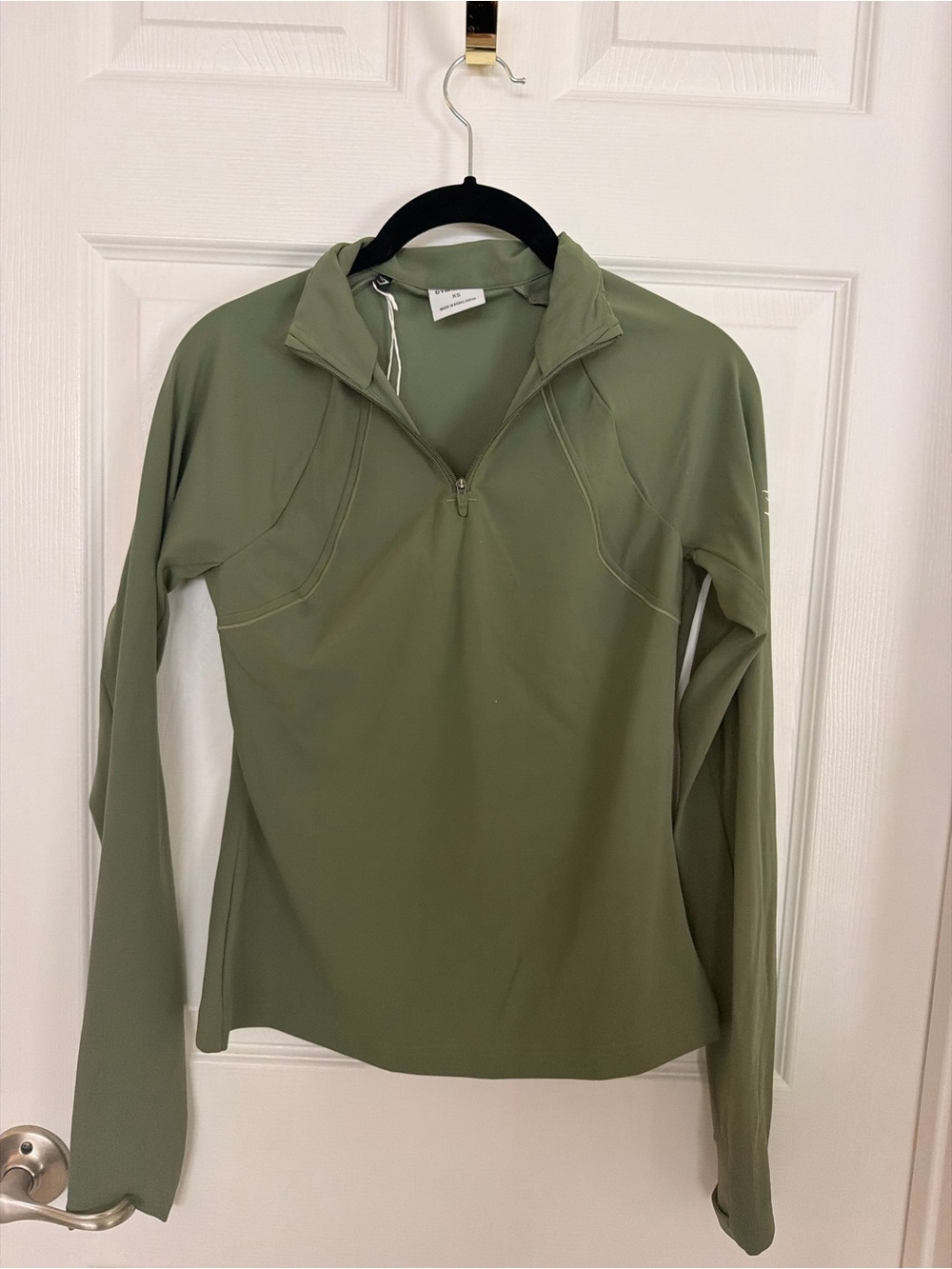 Gymshark Olive Green Long-Sleeve Quarter Zip Top